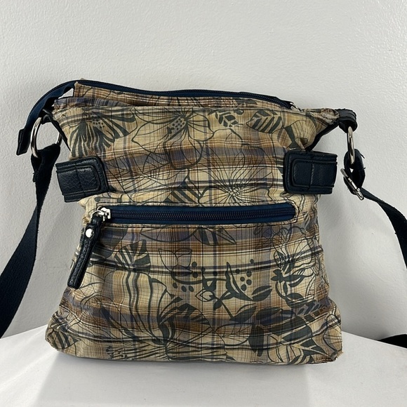 Roots Cotton Navy and Tan Crossbody Bag - Picture 5 of 10